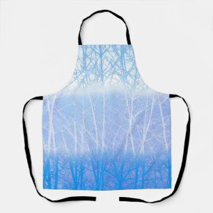 Frostige nebelige Bäume Baby Blau Schürze