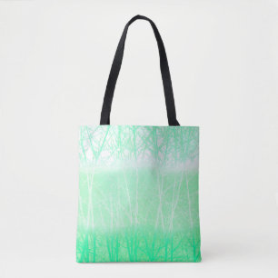 Frostige Neblige Äste Mintgrün Tasche