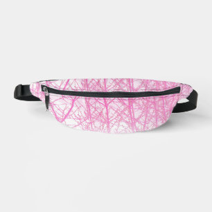 Frostige, neblige Bäume in Pfirsich und Rosa Bauchtasche