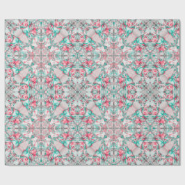 Frostige Petal-Mosaik Geschenkpapier