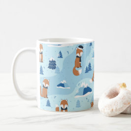 Frostige Winterfüchse Kaffeetasse
