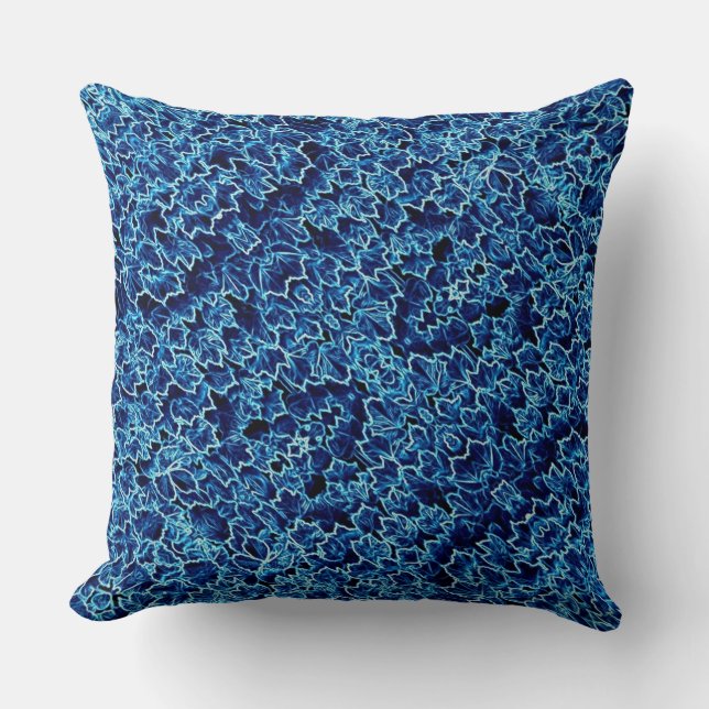 Frostiger blauer Efeu Cool Kissen (Vorderseite)