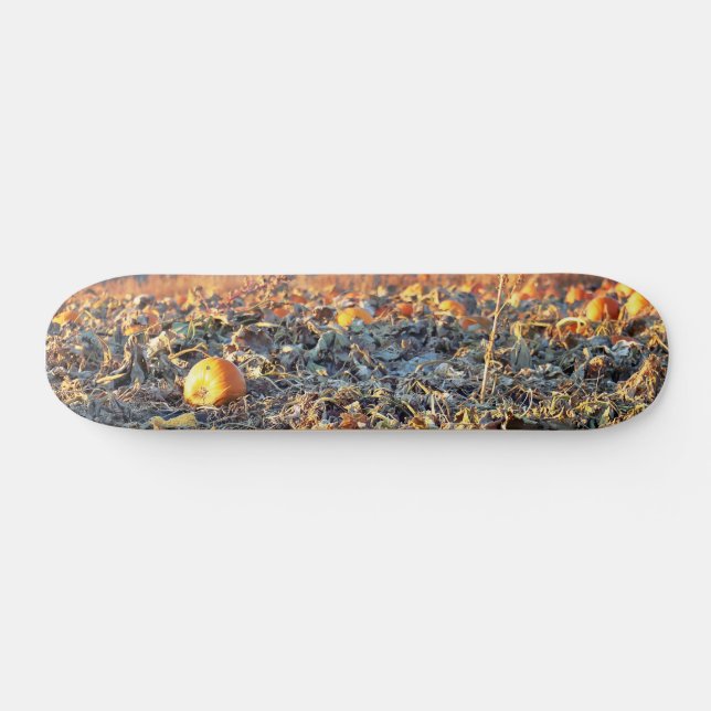 Frostiger Kürbispatch  Skateboard (Horizontal)