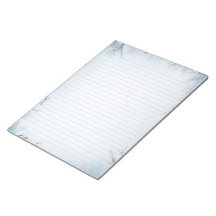 Frostiger Winter mit eisgestreiften Motiven Notizblock