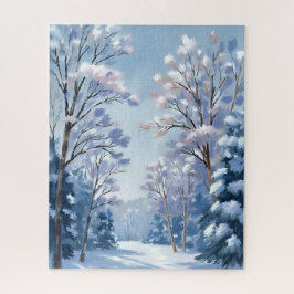 Frostlight-Wald | Winter-Schnee-Wasserfarben-Natur