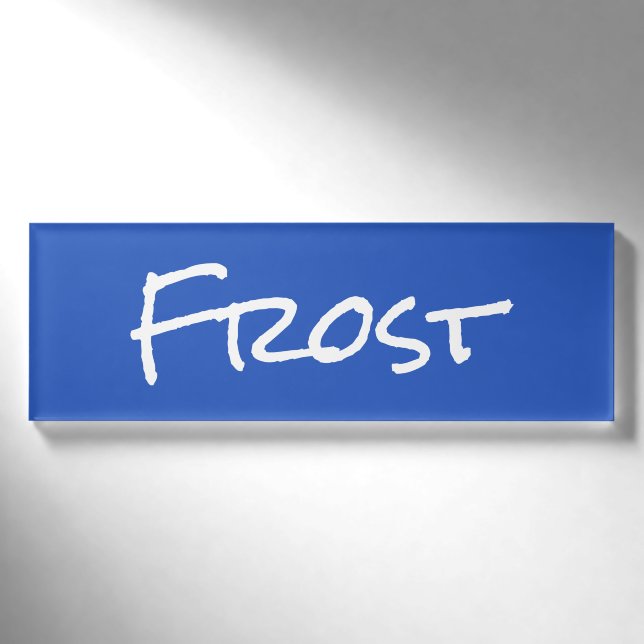 Frostnamenstempel Namenschild (Vorderseite)
