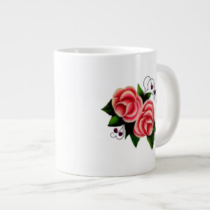 Frostrosen, Rosa Rose, Blume der Folk-Rose Jumbo-Tasse