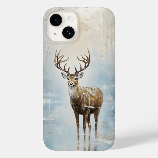 Frostwald Waldland Hirsch Case-Mate iPhone 14 Hülle (Rückseite)