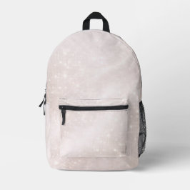 Frostweißes und sanftes Greige-Muster AI-Kunstwerk Bedruckter Rucksack