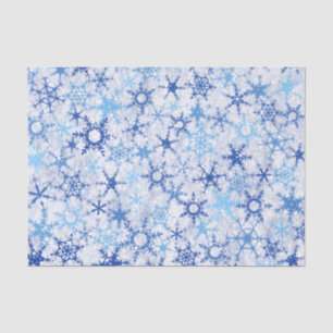 Frosty Blue Snowflakes Seidenpapier