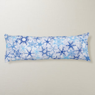 Frosty Blue Snowflakes Seitenschläferkissen