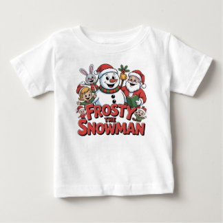 Frosty der Schneemann T-Shirt-Design Baby T-shirt