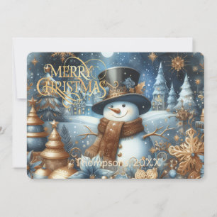 Frosty der Schneemann whimsical editierbare Weihna Feiertagskarte