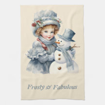 Frosty & Fabulous Niedlich Girl Snowman Weihnachte