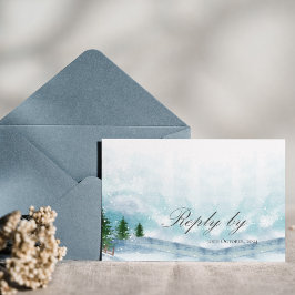 Frosty Fairytale Snowy Snowy Snowflakes Winterhoch RSVP Karte