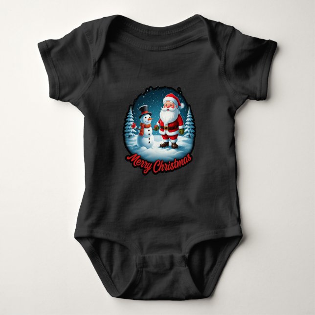 "Frosty Festivals: Christmas Wonderland Fashion" Baby Strampler (Vorderseite)