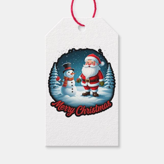 "Frosty Festivals: Christmas Wonderland Fashion" Geschenkanhänger (Vorderseite)