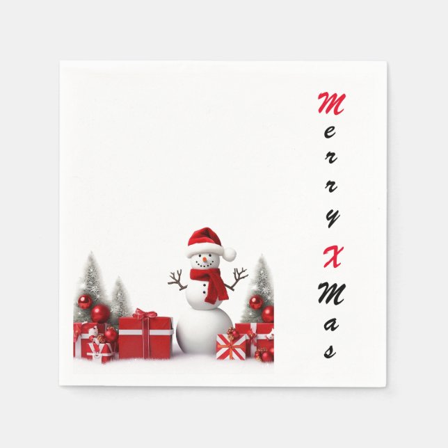 ❄️ Frosty Festivals Napkins ❄️ Serviette (Vorderseite)