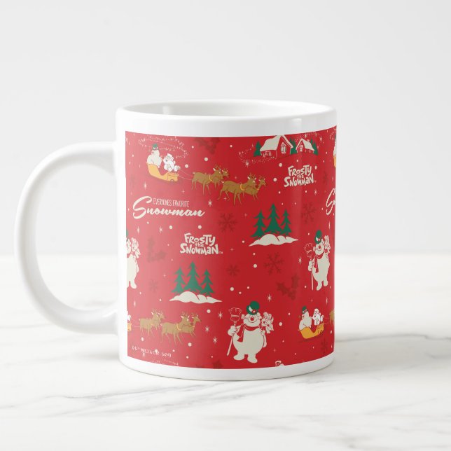 Frosty - Jedermanns liebstes Schneemannsmuster Jumbo-Tasse (Links)