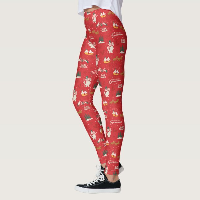 Frosty - Jedermanns liebstes Schneemannsmuster Leggings (Links)