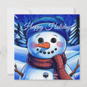 Frosty la carte de vacances Snowman