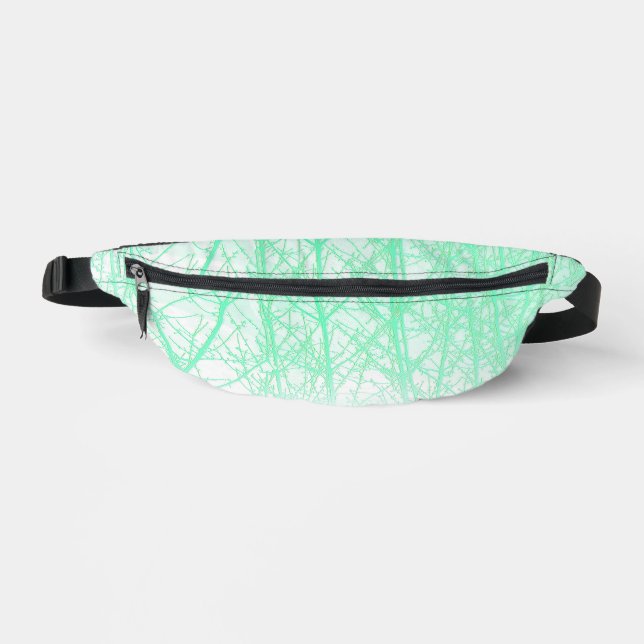 Frosty Misty Branches Mint Green Bauchtasche (Vorderseite)