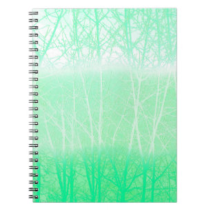 Frosty Misty Branches Mint Green Notizblock