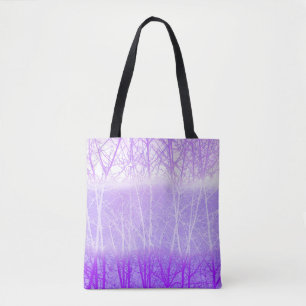 Frosty Misty Trees in Lilac Lavender Tasche