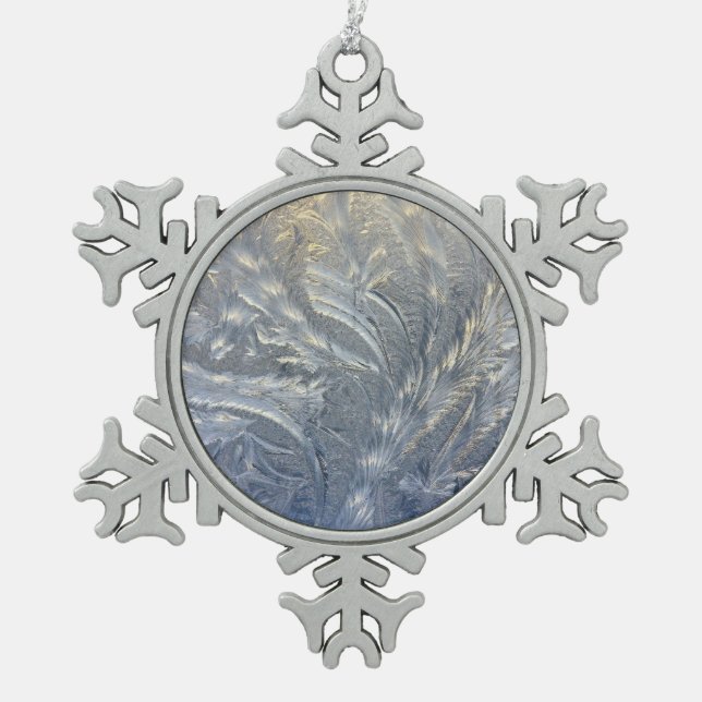 Frosty Pewter Snowflake Ornament (Vorderseite)