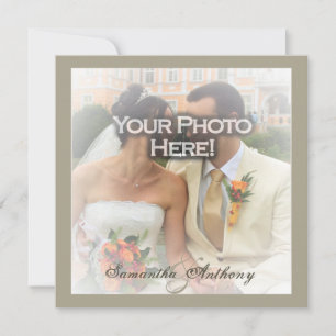 Frosty Photo Overlay Mariage Invitations