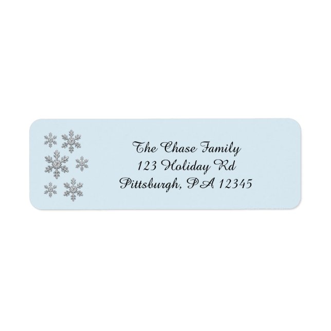 Frosty Snowflake return address label (Vorne)