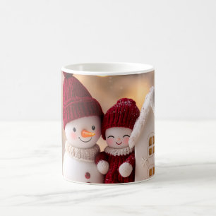 Frosty Snowman Siblings Winter Joy Kaffeetasse