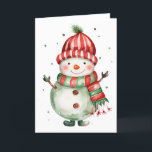 Frosty Snowman Winter Blank Card Feiertagskarte<br><div class="desc">Mit dieser Frostigen Snowman Blank Card erobern Sie den Charme des Winters! Das festliche Design macht es perfekt für Weihnachtskarten,  saisonale Briefe oder gemütliche Noten am Feuer. Mit viel Platz drinnen können Sie Ihre eigene,  herzliche Botschaft schreiben. Eine vielseitige Urlaubskarte,  die Spaß macht und festlich ist.</div>