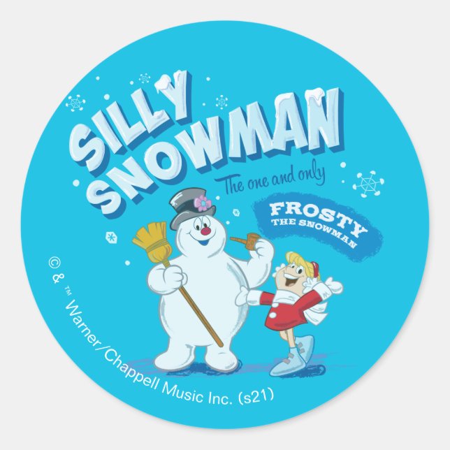 Frosty the Snowman™ | "Alberner Schneemann" Runder Aufkleber (Vorderseite)