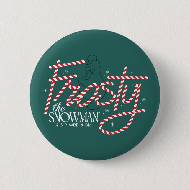 Frosty the Snowman Candy Cane Logo Button (Vorderseite)