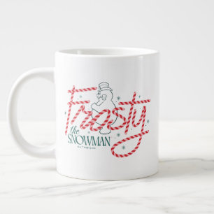 Frosty the Snowman Candy Cane Logo Jumbo-Tasse
