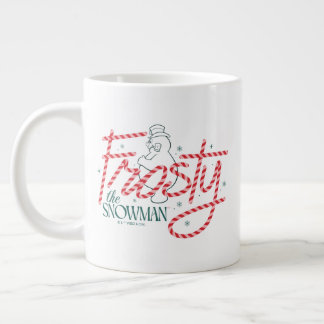 Frosty the Snowman Candy Cane Logo Jumbo-Tasse