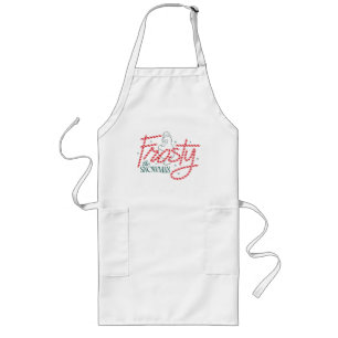 Frosty the Snowman Candy Cane Logo Lange Schürze