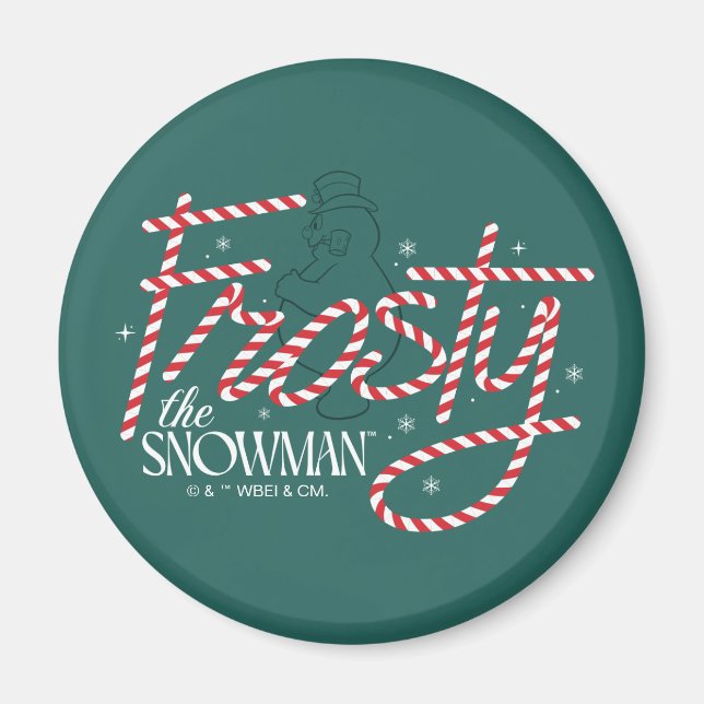 Frosty the Snowman Candy Cane Logo Magnet (Vorne)