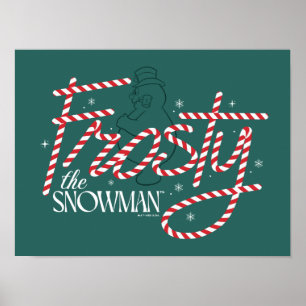 Frosty the Snowman Candy Cane Logo Poster