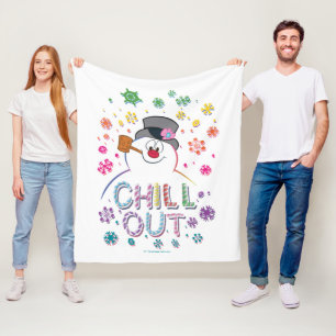 Frosty the Snowman™   "Chill Out" Regenbogenfarb Fleecedecke