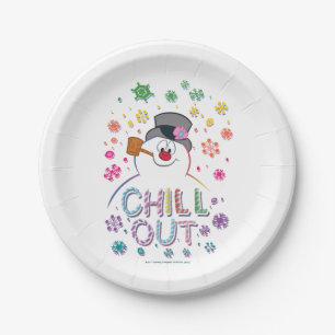 Frosty the Snowman™ "Chill Out" Regenbogenfarben Pappteller