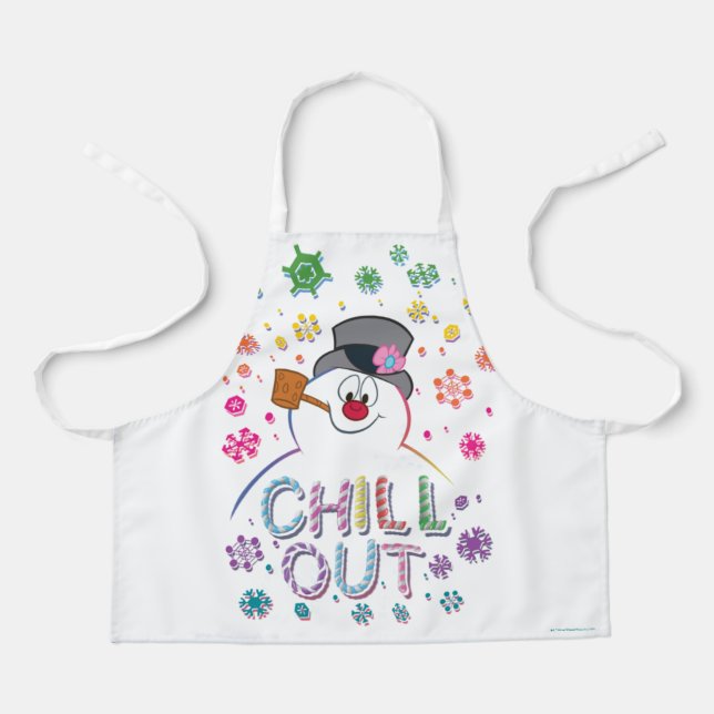 Frosty the Snowman™ | "Chill Out" Regenbogenfarben Schürze (Vorderseite)