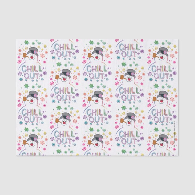Frosty the Snowman™ | "Chill Out" Regenbogenfarben Seidenpapier (Vorderseite)