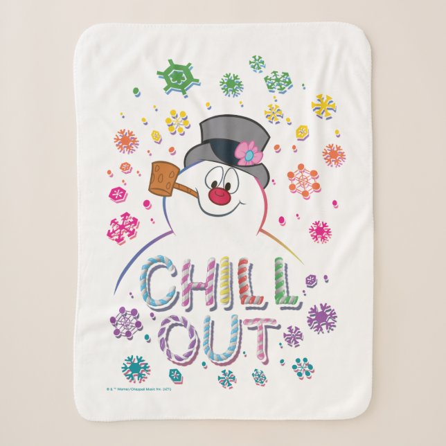 Frosty the Snowman™ | "Chill Out" Regenbogenfarben Sherpadecke (Vorderseite)
