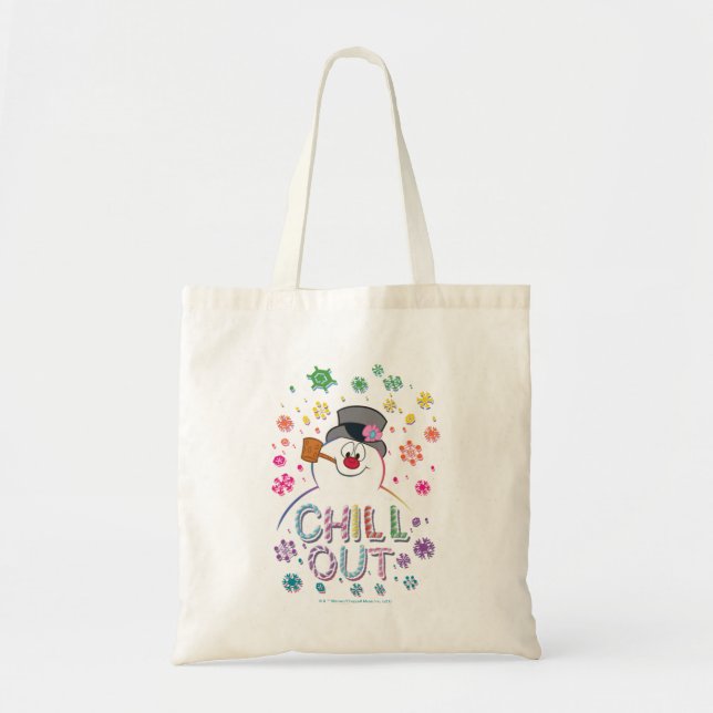 Frosty the Snowman™ | "Chill Out" Regenbogenfarben Tragetasche (Vorne)