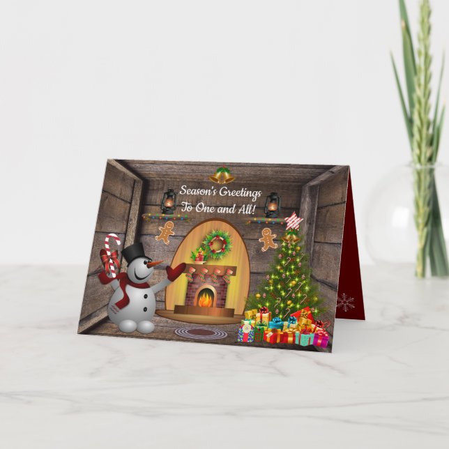 Frosty The Snowman Christmas Card Karte (Vorderseite)