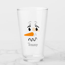 Frosty the Snowman Confuse Face Glas