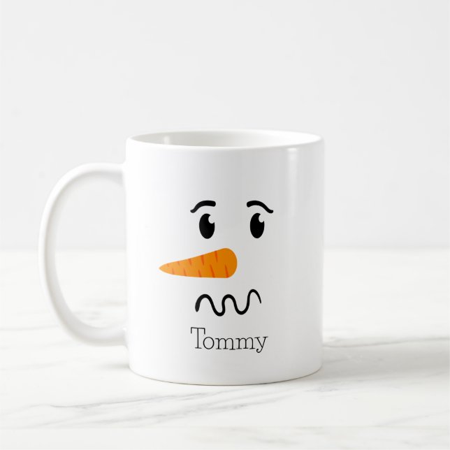 Frosty the Snowman Confuse Face Kaffeetasse (Links)