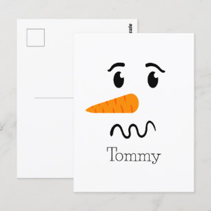 Frosty the Snowman Confuse Face Postkarte